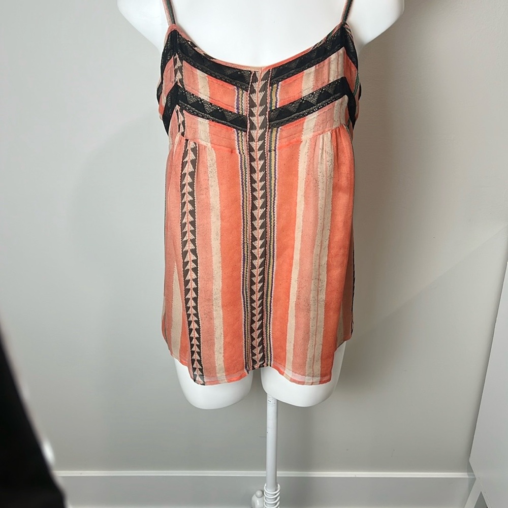 Twelfth Street by Cynthia Vincent Orange and Pink Embellished Camisole